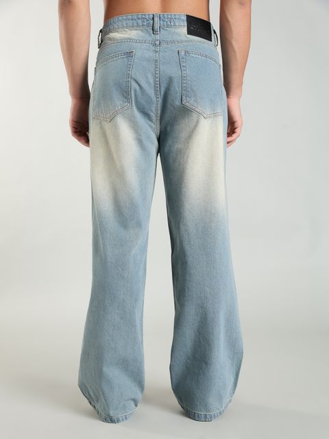 FoulChild Men & Women Wide Leg High Rise Blue Jeans - Image 6