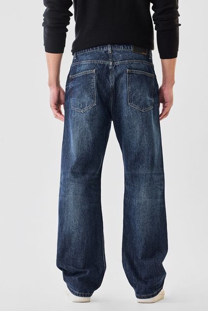 Snitch Men Straight Fit Mid Rise Dark Blue Jeans - Image 4