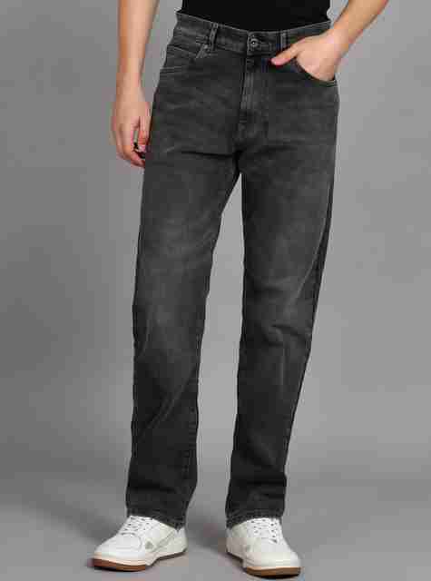 MUFTI Men Straight Fit Mid Rise Black Jeans - Image 5