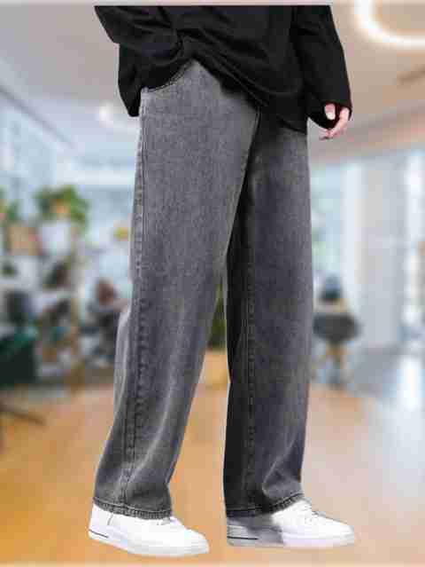 DENIM LOOK Men Baggy Fit Mid Rise Grey Jeans - Image 5