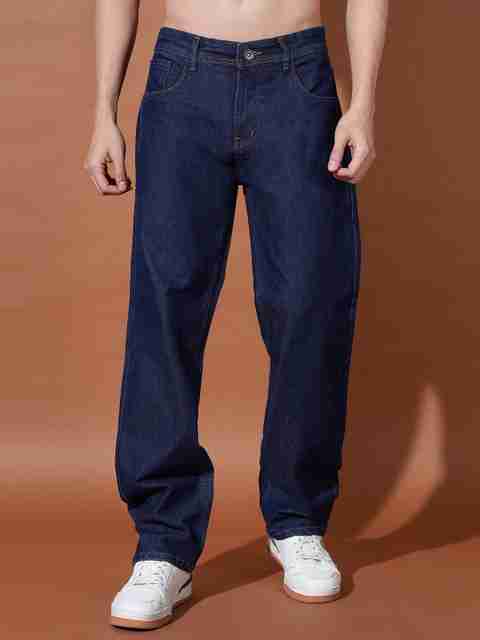 DENIM LOOK Men Loose Fit Mid Rise Dark Blue Jeans - Image 2