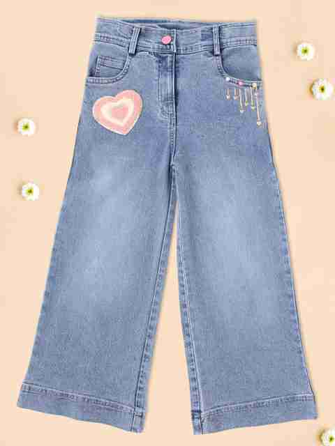 Cutecumber Girls Flared Mid Rise Blue Jeans - Image 5