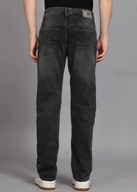 MUFTI Men Straight Fit Mid Rise Black Jeans - Image 8