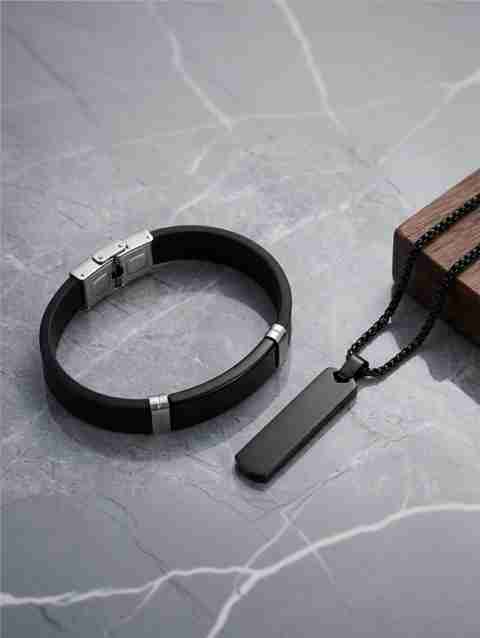 RIYULA Alloy, Leather Black Jewel Set (Pack of 2) - Image 5