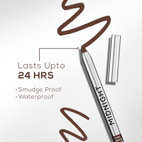 Renee Midnight Kohl Kajal Pencil - Brown, 1.5g - Image 6