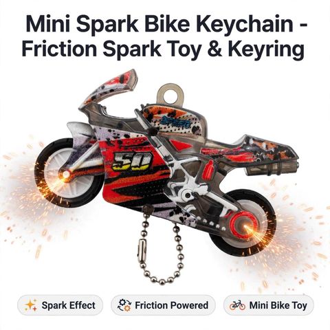 SILVOSWAN Mini Spark Bike Keychain Key Chain - Image 5