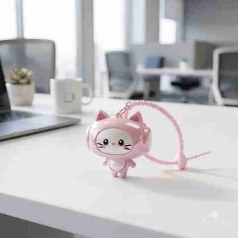 Appe Cute Shake-to-Sound Cat Keychain & Bag Charm (Pink) - Image 5