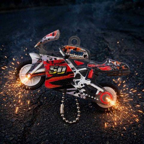 SILVOSWAN Mini Spark Bike Keychain Key Chain - Image 6
