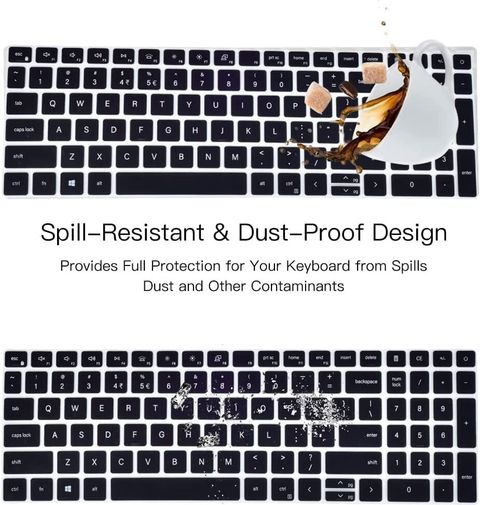 Saco Keyboard Protector for 2025 New Dell 15 DC15255 15.6 Inch Laptop Keyboard Skin (Black) - Image 4
