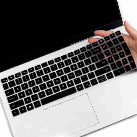 Saco Keyboard Protector for 2025 New Dell 15 DC15255 15.6 Inch Laptop Keyboard Skin (Black) - Image 2