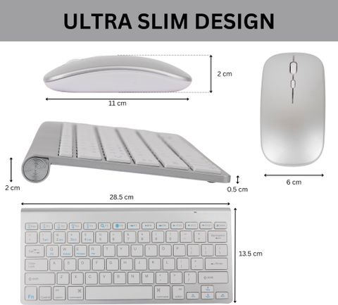 parspar Keyboard & Mouse Combo for Mac, Rechargeable Mini Size