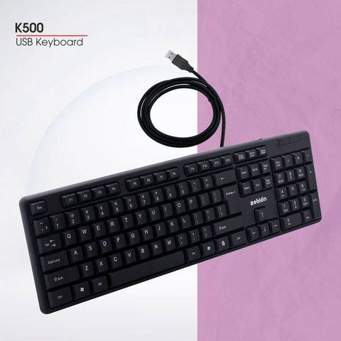 zebion K500 Wired Keyboard and Mouse Combo (Black) - Image 5