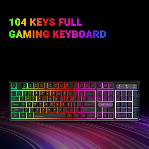 Ant Esports KM1600, Wired Backlit Rainbow LED Keyboard & 3200 DPI Gaming Mouse for PC/Laptop Wired USB Standard Gaming Keyboard Compatible with Desktop, Laptop, Mac with 3200 DPI Optical Mouse, Backlit LED Illumination (Black) - Image 6
