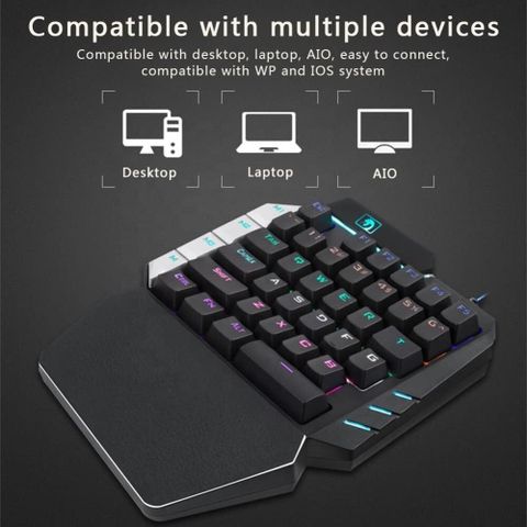 ADVANCE GADGETS NEW Gaming Keyboard Mouse Convertor For Smartphone 4in1 Mobile Game Combo Set Designed for Gaming (RGB light) - Image 5