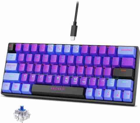 Tizum Archer Tech Lab Mechanical Gaming Keyboard | 63 Keys | 17 RGB Effects Wired USB Standard Gaming Keyboard Compatible with Desktop, iPad, Laptop, Mac, Tablet (Blue) - Image 5