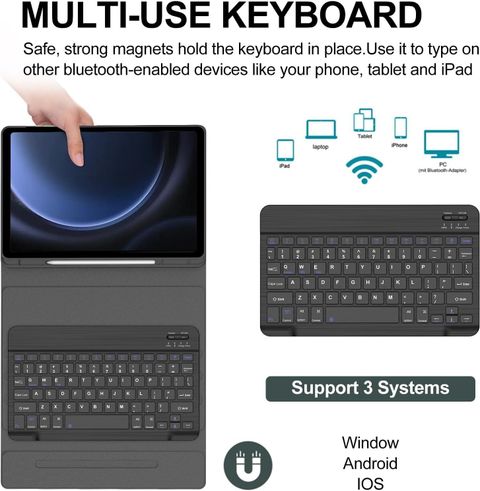 Typecase Keyboard Case for Samsung S10 Lite/S10 FE/S9/S9 FE, Black - Image 7