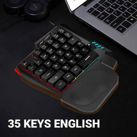 Ant Esports MK1001 One Handed RGB Backlit 35 Keys Gaming Wired USB Handheld Gaming Keyboard Compatible with Desktop, Laptop, Mac with 35 Keys Layout, Backlit LED Illumination (Black) - Image 6