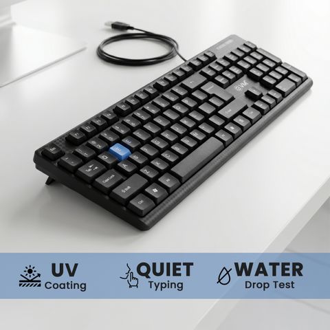 EVM WDK-216 Wired USB Standard Laptop Keyboard Compatible with