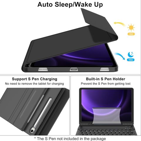 Typecase Keyboard Case for Samsung S10 Lite/S10 FE/S9/S9 FE, Black - Image 6