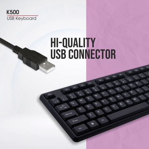 zebion K500 Wired Keyboard and Mouse Combo (Black) - Image 6