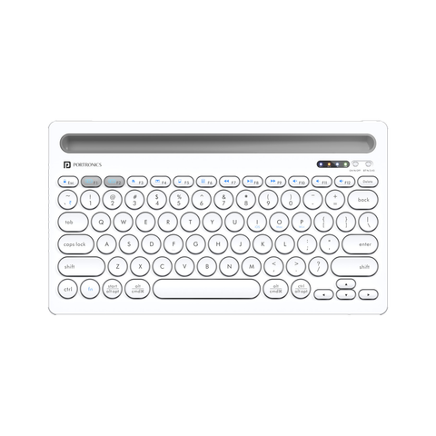 Portronics Bubble Dock Bluetooth Keyboard, White - Image 5