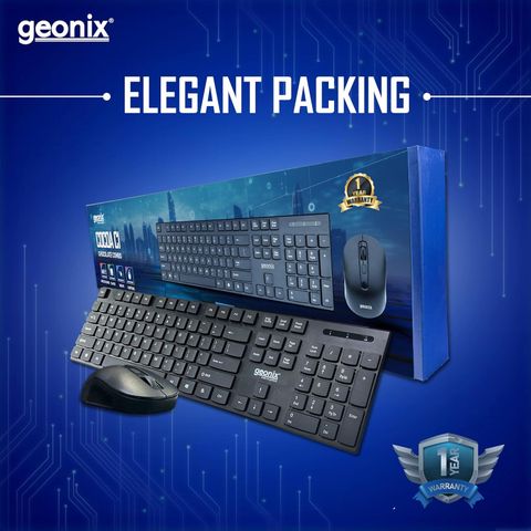 GEONIX Cocoa C1 Wireless Standard Laptop Keyboard Compatible with Desktop with Ergonomic Desktop Design (Black) - Image 4
