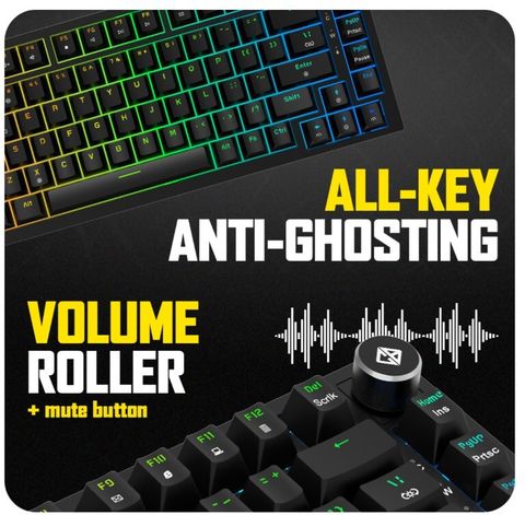 Cosmic Byte CB-GK-43 Phantom Wired USB Tenkeyless Gaming Keyboard Compatible with Desktop (Black) - Image 8