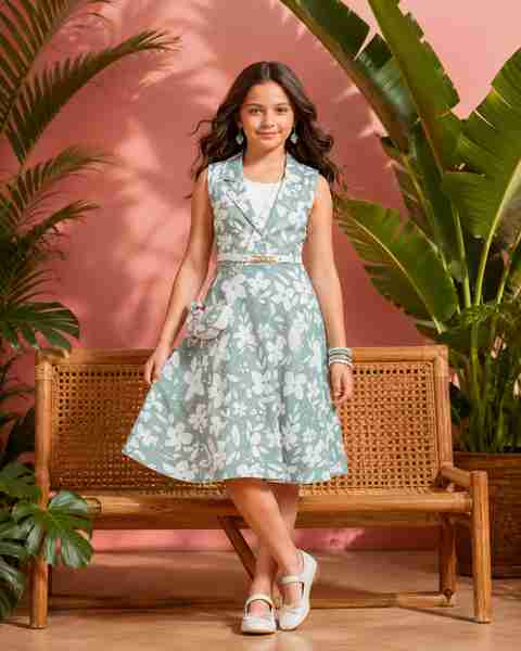 below knee length dresses online india Sajjat Girls Casual Dress Price in vanity makeup table
