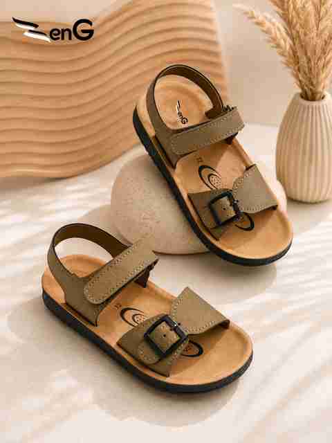ZenG Strap Thong Sandals for Kids (Green, 3.5-4 Years) - Image 5