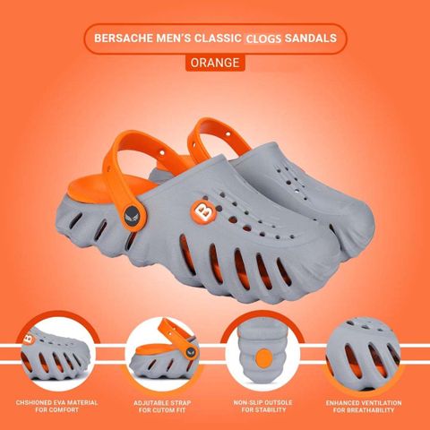 BERSACHE Sling Back Clogs for Boys (Grey, 12-13 Years) - Image 8