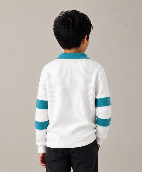 Try This Boys Printed Cotton Blend T-Shirt (White) - Image 6