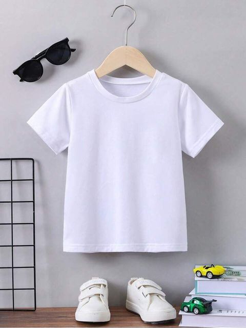 MGR Boys Solid Polyester Regular T-Shirt (White, Pack of 1) - Image 6