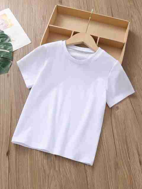 MGR Boys Solid Polyester Regular T-Shirt (White, Pack of 1) - Image 5