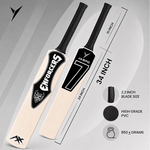Jaspo 7 Enforcers Full Size PVC Cricket Bat (850-880g) - Image 6