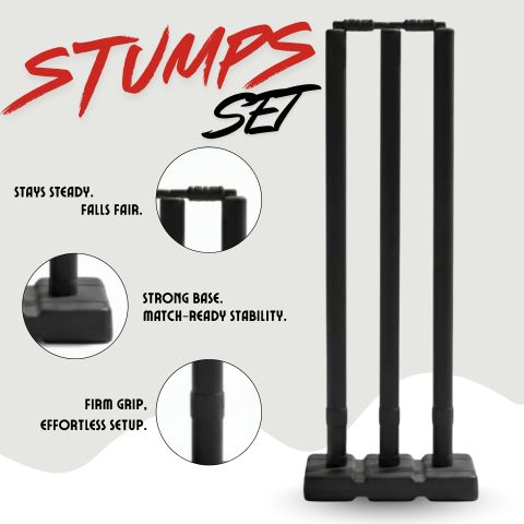 STRENIX 8 No Cricket Set Fiber Chase Master | Bat+Stumps+Ball+Bag+