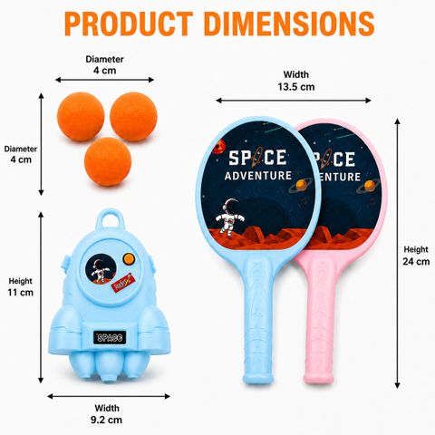Btop Hanging Tennis Trainer for Kid,Indoor Ping Pong Practice Set Space Adventure Toy Tennis Kit - Image 5