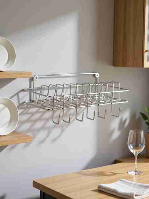 NEXO Stainless Steel Wall Mount Cup & Saucer Holder - Image 2