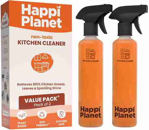 Happi Planet Kitchen Cleaner Spray | 1L (Pack of 2) | India 1st Foaming Formulation Kitchen Cleaner (1000 ml, Pack of 2) - Image 5
