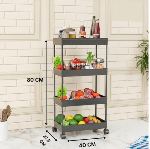 FlatKitch 4 Layer Plastic Kitchen Trolley DIY - Image 6