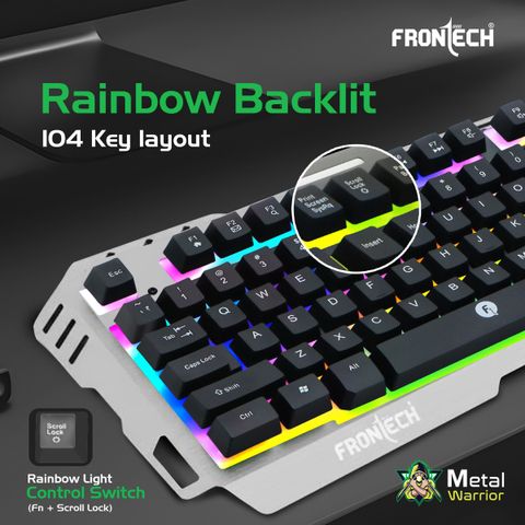 Frontech Metal Warrior Gaming Combo, Black - Image 7