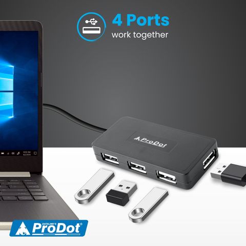 PRODOT Set of 3 Floated Key Keyboard Mouse Combo with USB Hub (Black) - Image 6