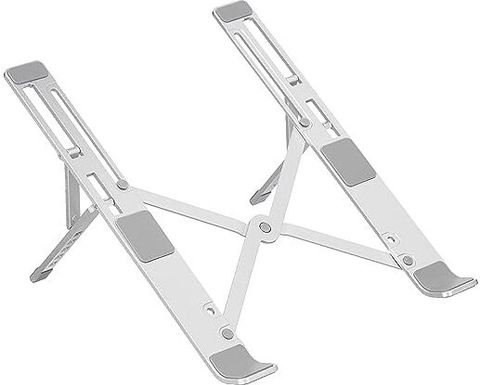 Offtrot Aluminum Alloy Adjustable Portable Foldable Laptop Stand Aluminium Rotatable Laptop Stand with Adjustable Height Compatible with 40 - 44cm Laptops (Silver) - Image 6
