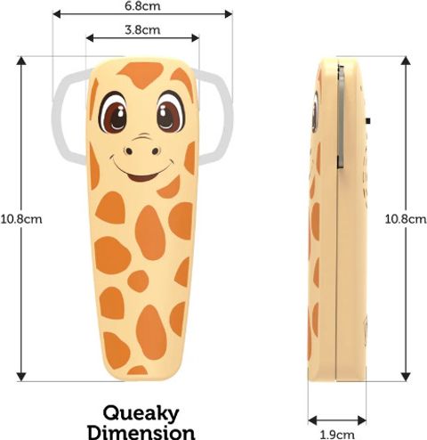 blix Giraffe Queaky Rechargeable Circuit Toy (Brown) - Image 3