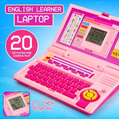J K INTERNATIONAL Educational Laptop Computer Toy with Mouse for Kids Above 3 Years (Pink) - Image 6