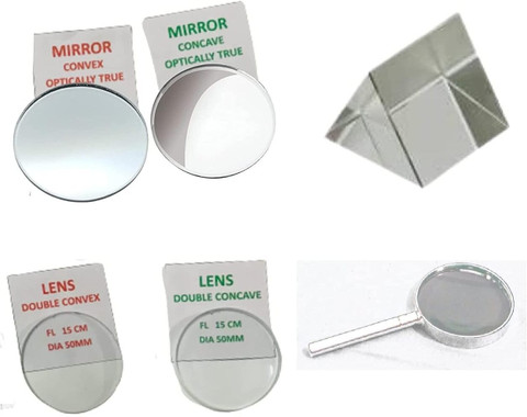 SBT Set of 50 mm Concave and Convex Mirror, 50mm Optical Glass