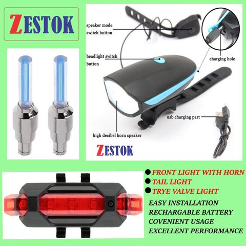 Zestok Bicycle LED Light Combo Multicolor - Image 6