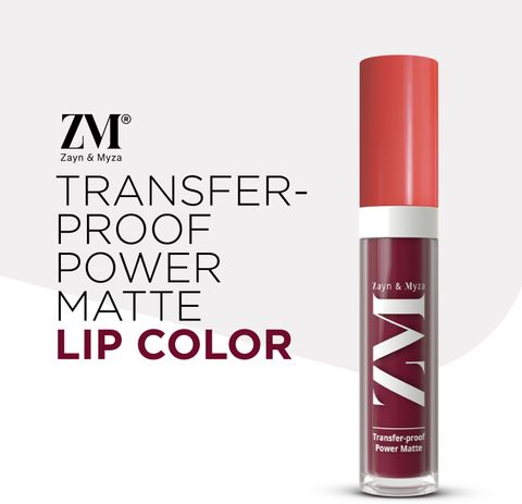 ZM Zayn & Myza Transfer-Proof Power Matte Liquid Lipstick With