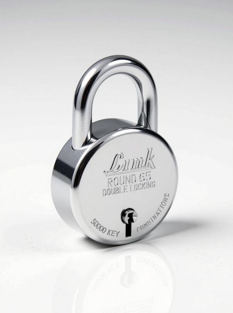 Link 65mm New Round Steel Padlock (Silver) - Image 7