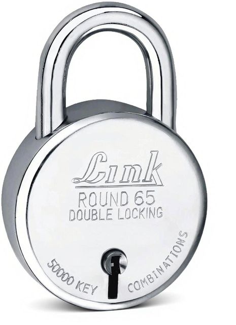 Link 65mm New Round Steel Padlock (Silver) - Image 8