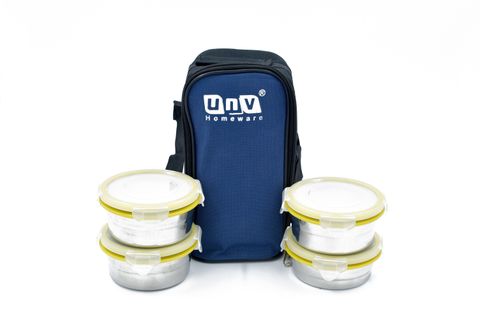 UnV Stark-4 Lock and Lock Tiffin 4 Containers Stainless Steel Lunch - Image 6